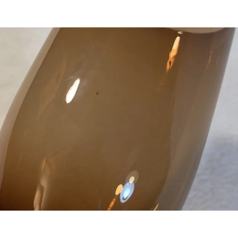 Pier 1 Brown Fluted Crackle Stem Wine Glass 9⅛